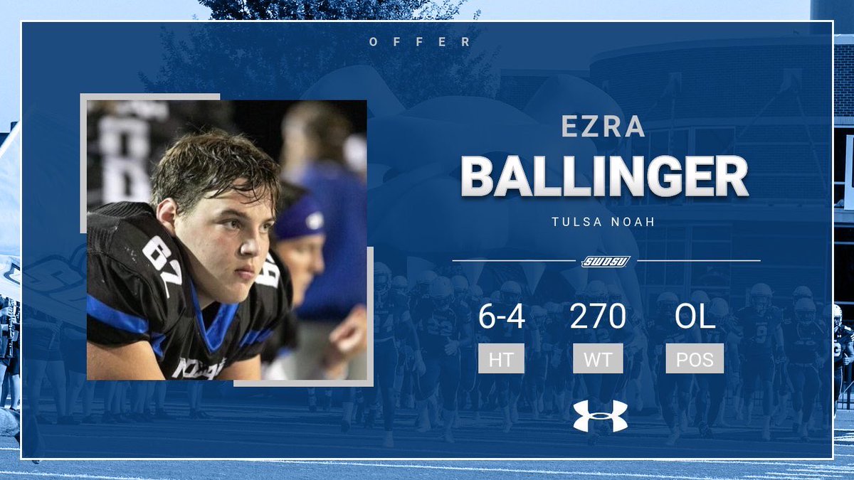 Ezra_Ballinger's tweet photo. After a great talk with @CoachGreenOL I am extremely honored to receive my first offer to play football @SWOSUFootball! https://t.co/pKjbd2eVXS