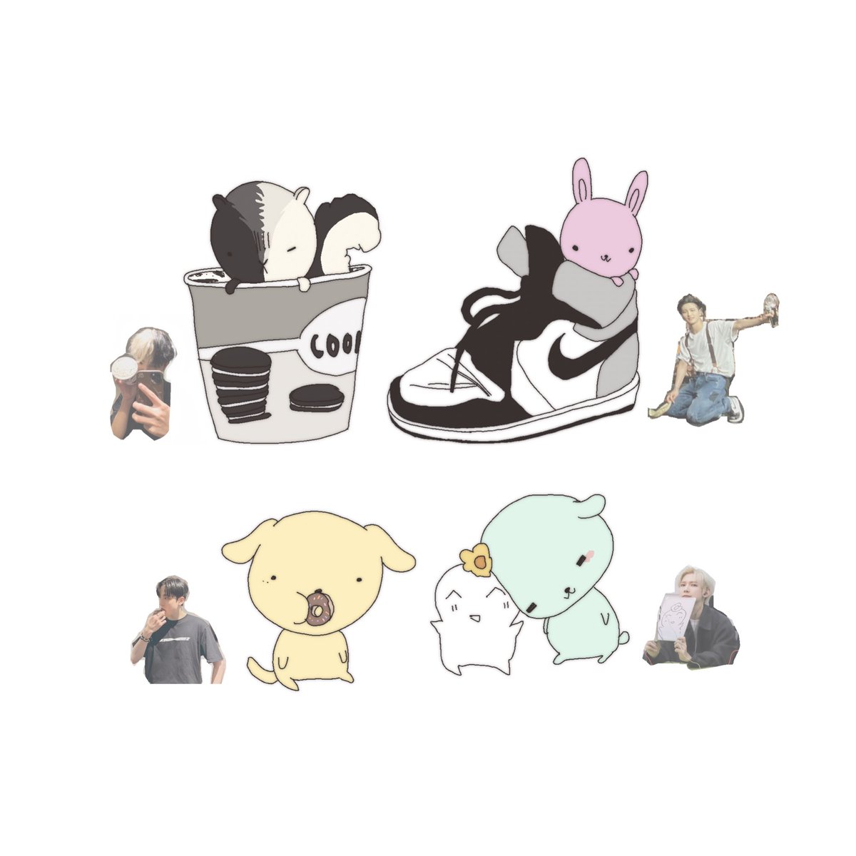 「ateez but make them tiny 」|gioのイラスト