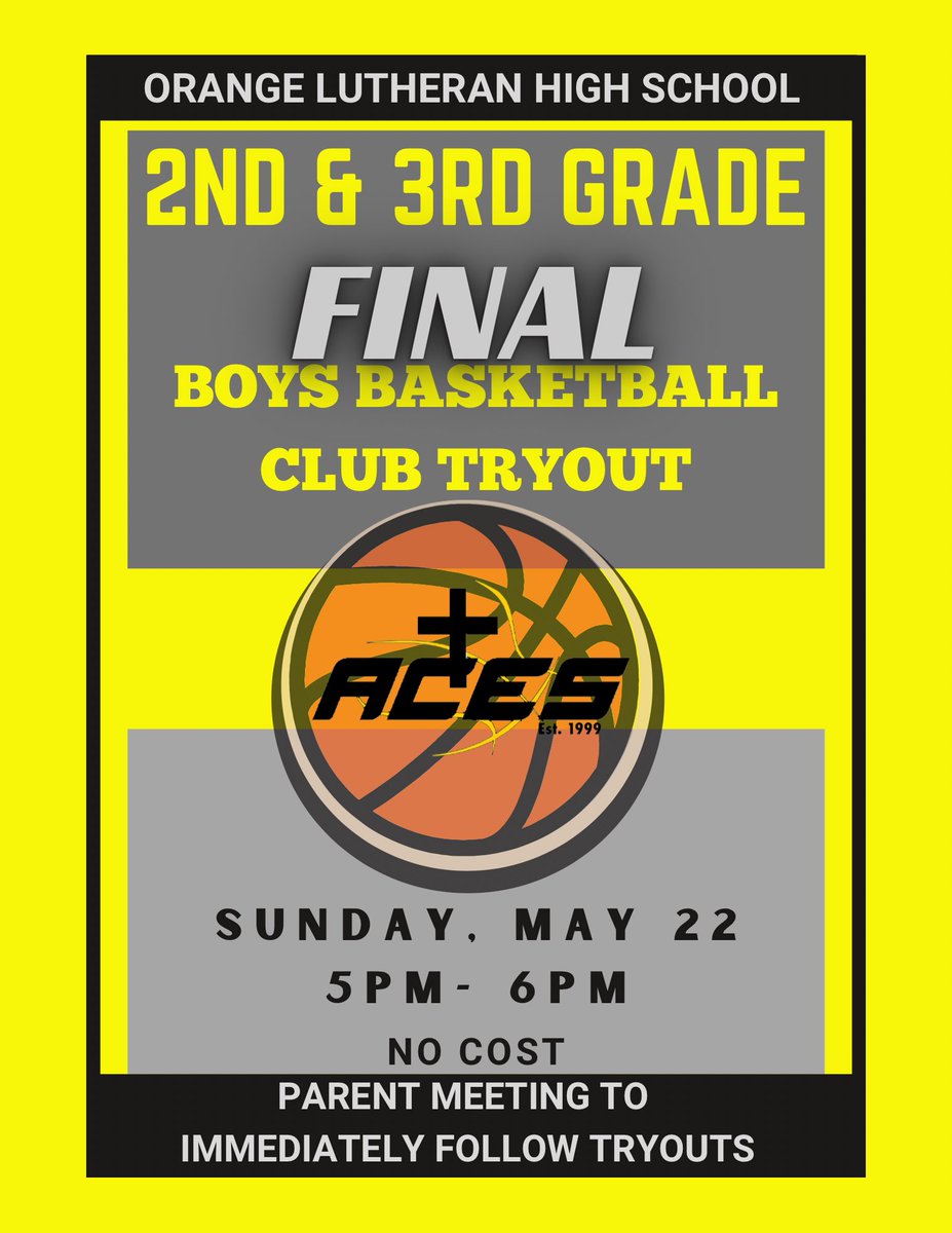 One more tryout day next Sunday, May 22 from 5-6 pm at Orange Lutheran High School. 

For more info, call or text David at +1 (714) 360-2158. 

We can’t wait for our newest ACES to take the court!