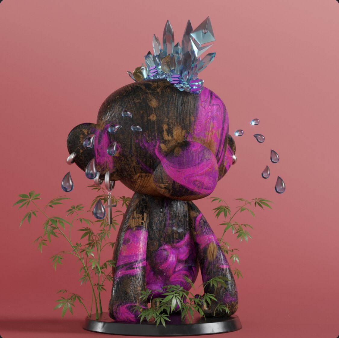 Raw_NFT's tweet photo. @artmonkees every time my plants need watered my mohawk crashes 🥲📉 https://t.co/C9yw6gj805
