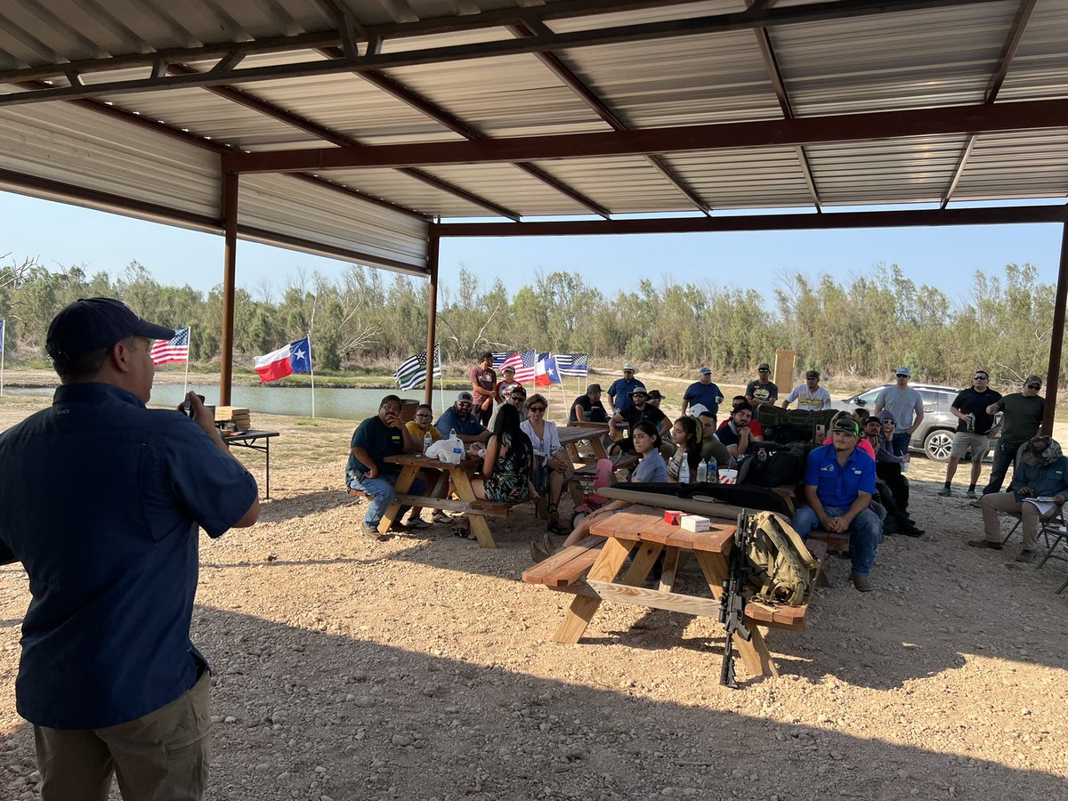 AronP3's tweet photo. We can do all things through Christ whom strengthens us! Great kickoff of the #RGVRMen group at the @RNC_RGV & gun range in Sullivan City! We were joined by commissioners & community leaders ready to #WalkAway elect good conservative candidates this November! #RGV #LeadRight 2A https://t.co/Ygr56DSBIe