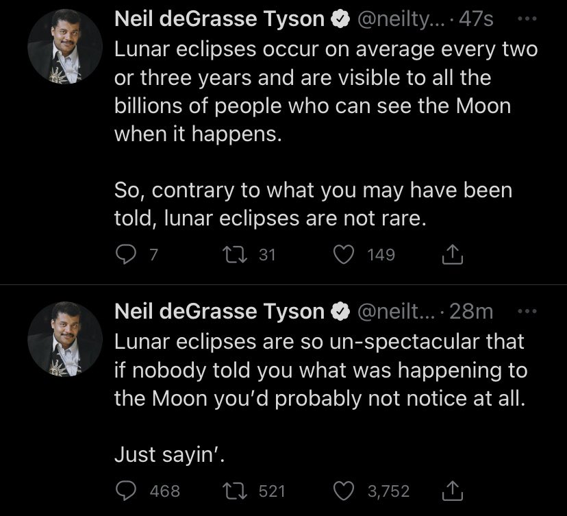 dude Neil HATES lunar eclipses