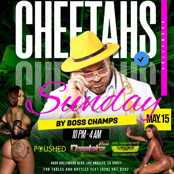 It's Goin' Down Tonight!!! The hottest fire is Burnin' at Cheetahs brought to you by BOSS CHAMPS. See<a href="/tag/happywifehappylife"class="tags"><span>#happywifehappylife</span></a>