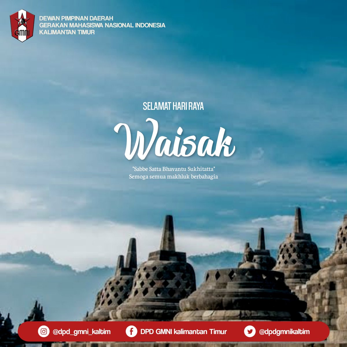 dpdgmnikaltim's tweet photo. Selamat Hari Raya Waisak

"Sabbe satta bhavantu sukhitatta"
Semoga semua makhluk berbahagia

Sadhu... Sadhu... Sadhu... https://t.co/yeHyAV5MoO