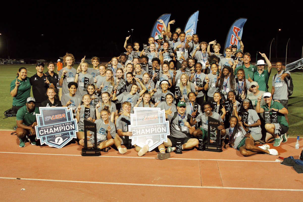CharlotteTFXC's tweet photo. Presenting your 2022 Conference USA Outdoor Track &amp; Field Men's and Women's team Champions!! 🔥 🏆 🏆 🔥 https://t.co/nbIrXQX2LJ
