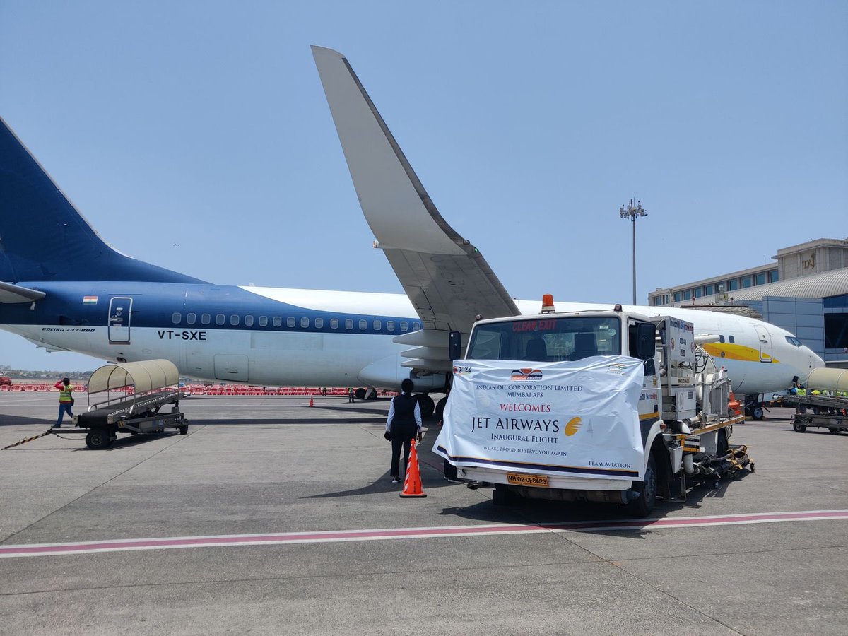 jetairways2news's tweet photo. A sight many thought they would never see… @jetairways first proving flight ✈️🇮🇳 #JetRevival https://t.co/UALTRftLb2