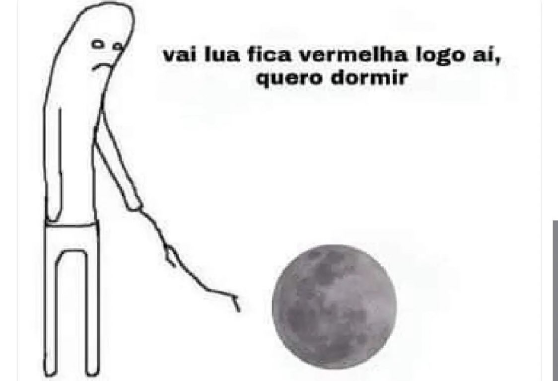 Não consigo ver a lua por causa do céu nublado vsfd