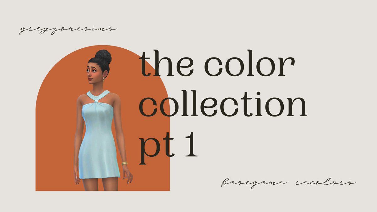GreyzoneSims's tweet photo. I'm recoloring base game clothes in 45 beautiful swatches! Check them, available now for free (https://t.co/WVelGyNgT4) #Sims4CC #ts4cc #maxismatch #ts4 https://t.co/fDrbhDe5n2
