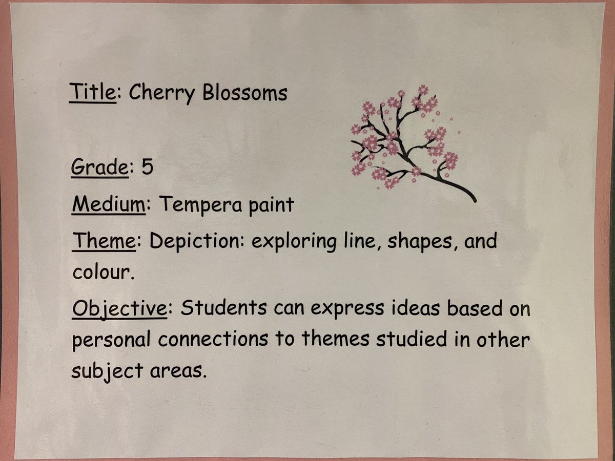 GoodShepherdECS's tweet photo. Students in Mr. St. Arnaud’s grade five class have been embracing the arrival of spring with the creation of blow art paintings of cherry trees in bloom. They then used their wonderful pieces of art to inspire the writing of haiku poems with a theme of spring. #ECSDfaithinspires https://t.co/QXKozZCWlf