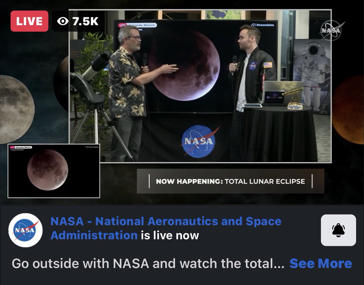 MontoyaBarker's tweet photo. Check out #NASAScienceLive #TotalLunarEclipse #nasajpl 
https://t.co/hlC4PaZrJd https://t.co/Y6PhwmgNFO