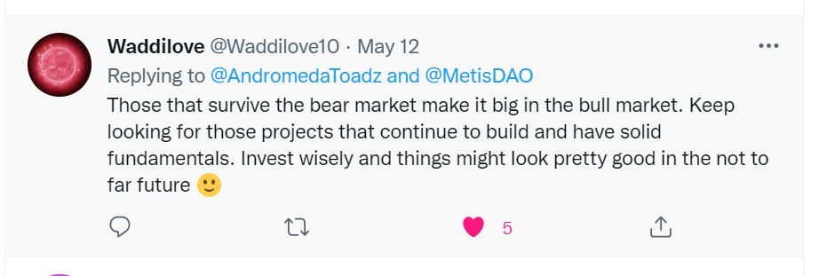 AndromedaToadz's tweet image. Here are the 2 winners of the giveaway 💵

@Waddilove10 I @ClickDXY ⚡️

Thank you to everyone who joined &amp;amp; made this one of the best giveaways/threads ever on @MetisDAO 📈

The numbers, comments &amp;amp; positivity speaks for themselves 💪 

#AndromedaToadz got the best community ✅