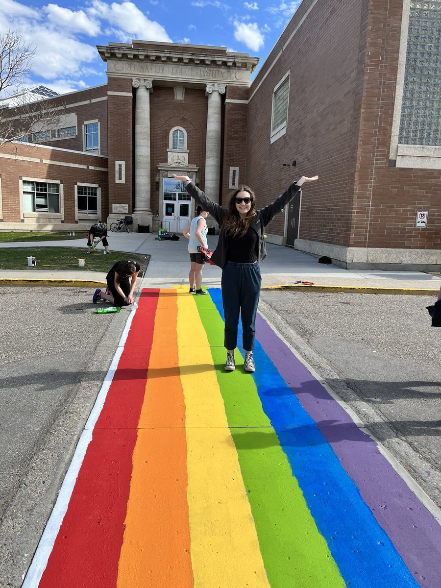 hodson_hayley's tweet photo. No better way to spend a Sunday - with students preparing for Pride month @WKCWolverines @RegPublicSchool https://t.co/FKSXjthAwX