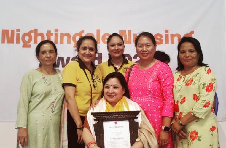 NCCDF's tweet photo. Congratulations for the first Nightingale Nurse Award 2022 Winner Ms. Bimala Shrestha, Vice President of @CCNANOfficial #NCCDF is proud to be associated with @Ventilatorbank @healthathomenp @saghannepal https://t.co/UKcElpU0kY