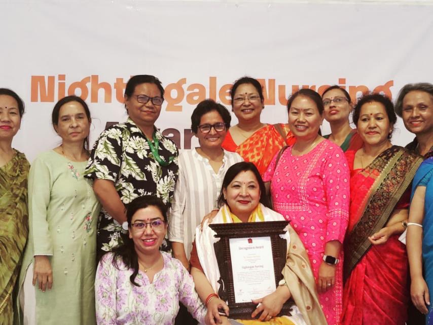 NCCDF's tweet photo. Congratulations for the first Nightingale Nurse Award 2022 Winner Ms. Bimala Shrestha, Vice President of @CCNANOfficial #NCCDF is proud to be associated with @Ventilatorbank @healthathomenp @saghannepal https://t.co/UKcElpU0kY