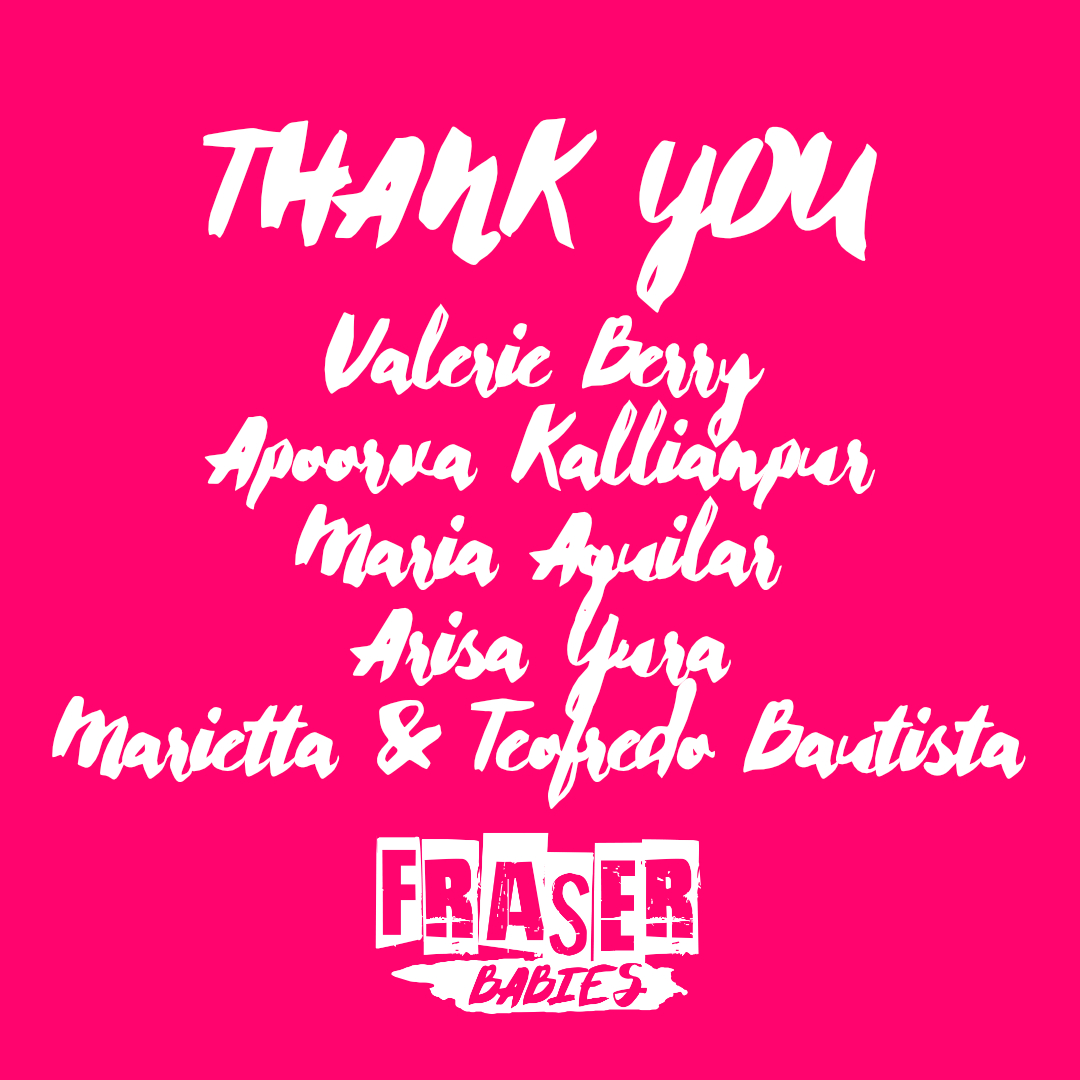 TheJoyOffensive's tweet photo. Thank you to these gems for supporting the #FraserBabies: The Gig. Thanks to you we've smashed our target and will be supported to deliver a community engagement program alongside the development of our new musical. 9 hours left to snag your rewards: https://t.co/fEgyzSoB1v https://t.co/FXWCUaDCMy