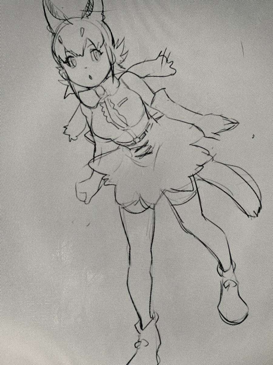 落書き❗️またカラカルを描いてしまった。
サーバルとカラカルはつい休憩中に手癖で描いちゃう😆
本家みたいに可愛く描けないけどね 