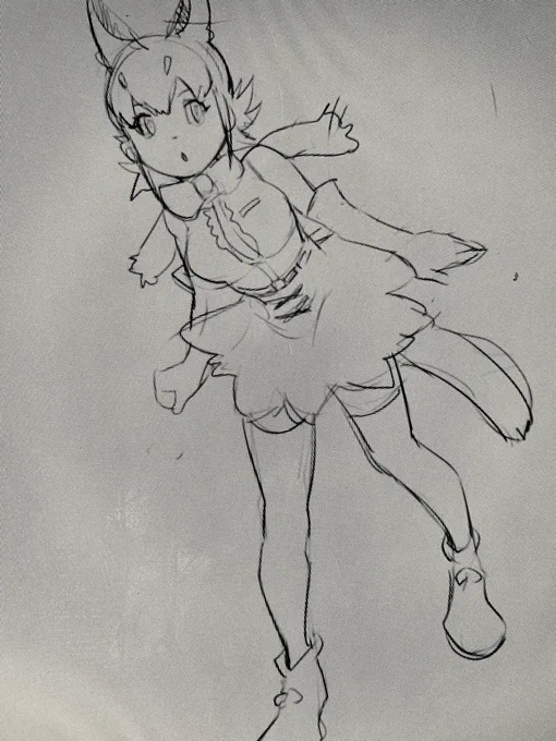 落書き❗️またカラカルを描いてしまった。
サーバルとカラカルはつい休憩中に手癖で描いちゃう😆
本家みたいに可愛く描けないけどね 