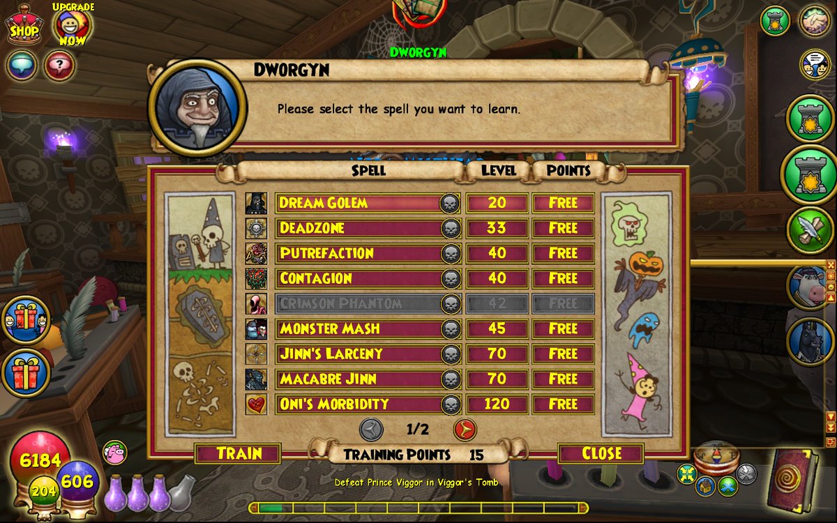 misthead's tweet image. VERY overwhelming to suddenly have 2 pages of spells to train.