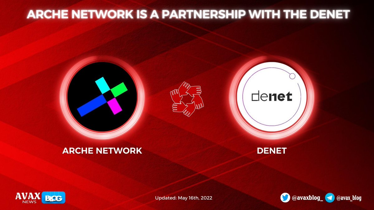 avaxblog_'s tweet photo. 📢 @Arche_Network is a partnership with the @DeNetPro

#ArcheNetwork community will get an opportunity to acces gaming hub and more than 30 ecosystem dApps in a decentralized and secure way through the #DeNet app 🤩

#AVAXBlog #AVAX $AVAX #Denet https://t.co/Yoj1bqH0BK