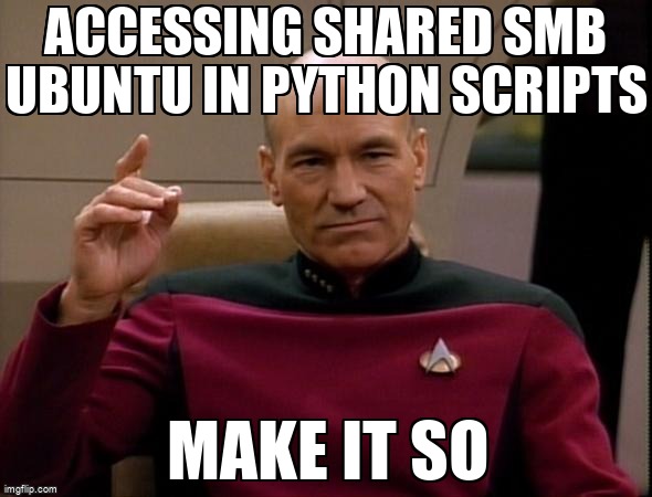 overflow_meme's tweet image. Accessing shared smb ubuntu in python scripts stackoverflow.com/questions/3029… #djangoforms #ubuntu #samba #python