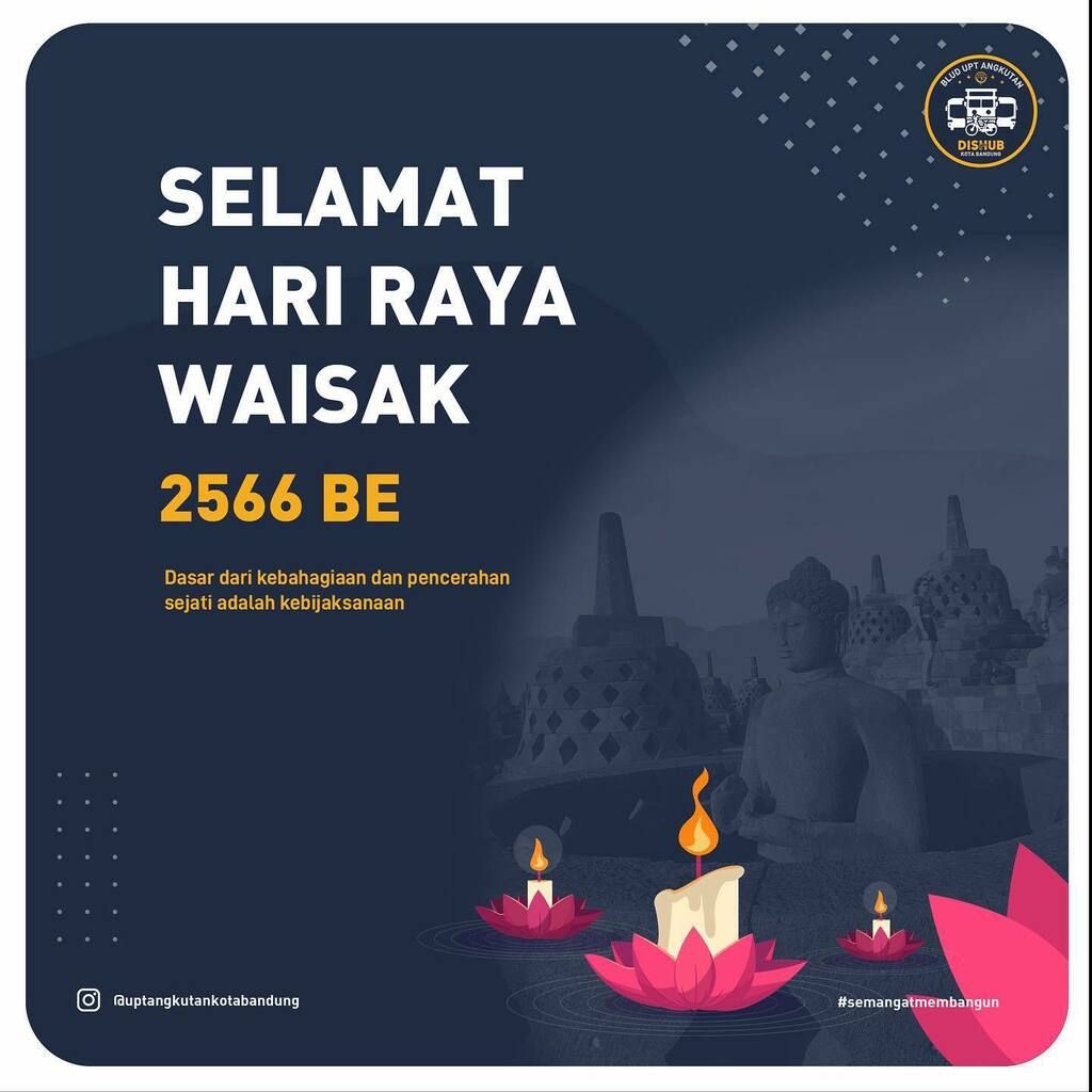 Selamat Hari Raya Tri Suci Waisak 2022.

Semoga kita semua bisa bebas dari belenggu diri sendiri dan bisa hidup dalam kedamaian dan kebahagiaan yang penuh ketentraman.

#semangatmembangun

Selengkapnya : instagr.am/p/Cdml_UPBvum/