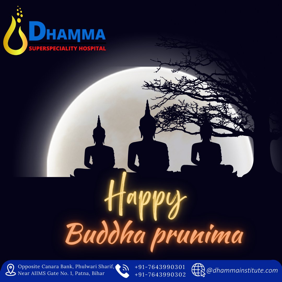 dhammahospital's tweet photo. Buddham Sharnam Gachami, Om Mani Padme Hum. May Lord Buddha enlighten you on the path of love, peace, and truth.Happy Buddha Purnima. For appointment please contact @ +91-7643990301,7643990302 or Visit: https://t.co/m3sucklLMo
#hospital #doctor #medical #covid #medicine #health https://t.co/OJeDB9td2E