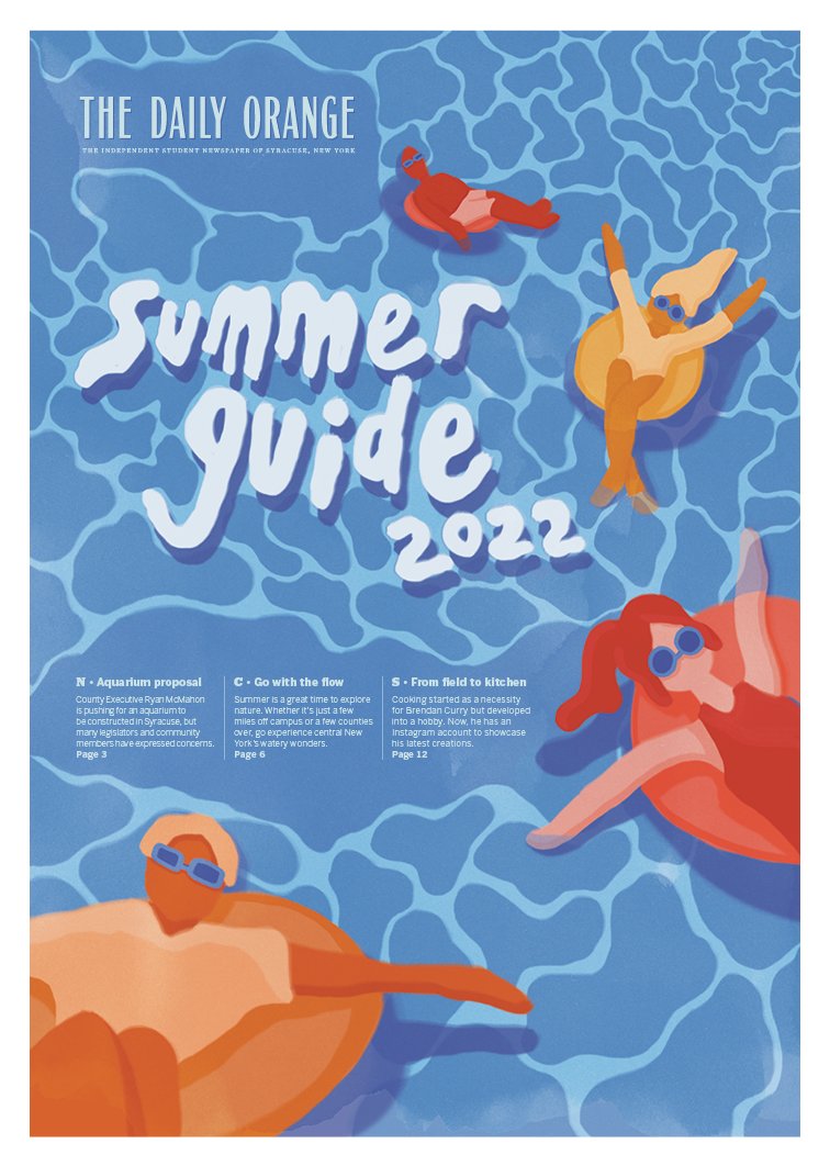 Today on the front page: The Daily Orange’s Summer Guide 2022. Design by <a href="/Morgansampl_/">Morgan Sample</a>