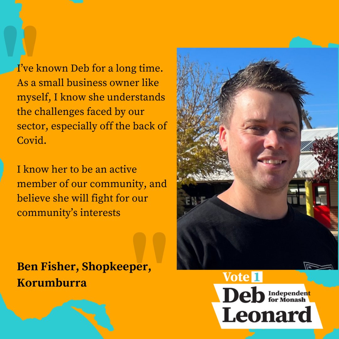 debleonard's tweet photo. Thank you for the endorsement Ben!
#Auspol2022 #Deb4Monash https://t.co/iPoxbnHWKa