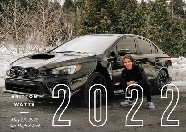 hwatts1990's tweet photo. I'm in complete denial. My baby is graduating in a week. Britton is an amazing kid and I'm so proud of what he has accomplished as a student and an athlete.  Britton, I can't wait to see where your path continues. 🎓💛🖤💛🎓 #classof2022 #RoyHigh #RoyBoys https://t.co/ZmGSopIhZo