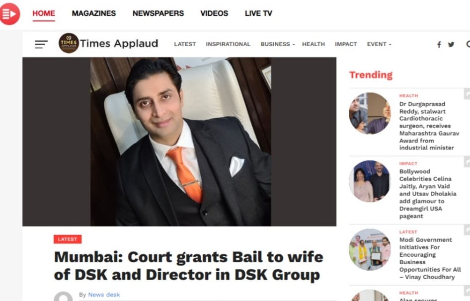 adv_aashutosh's tweet photo. Mumbai: Court grants Bail to wife of #DSK and #Director in #DSKGroup
#Advocate #AashutoshSrivastava, who represented #kulkarnis’, briefed the #media about the #bail order.
https://t.co/WFtQKaAdp7 https://t.co/jyXrJwy8zc