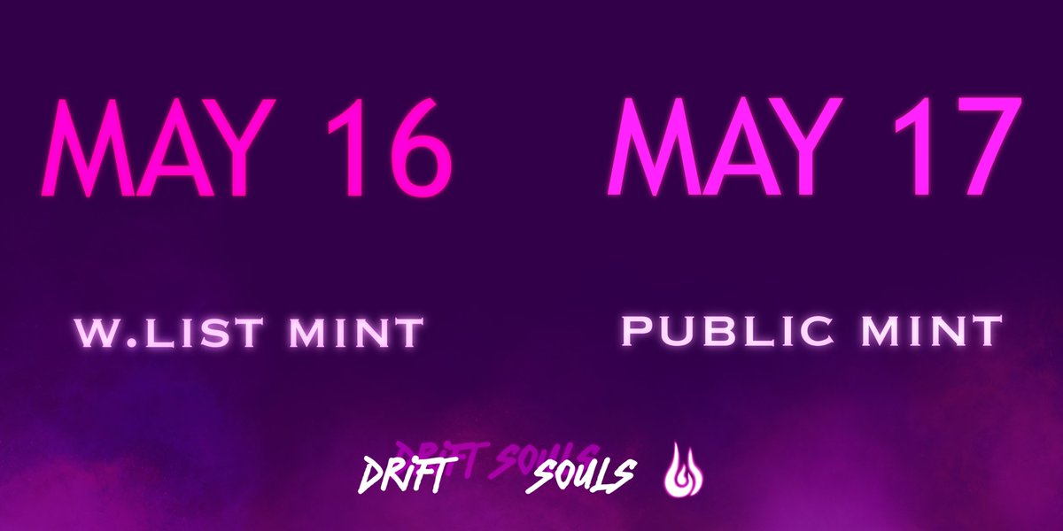 🚀Drift Souls G2 mint will take place in less than 12 hours!

The gen 1 was Sold Out in less than 24s, dont miss the opportunity!💥

Mint here: metamirror.space/mlaunch/drifts…

Some GEN 2 Utilities:

👑FREE NFTs 
👑ROYALTYS DISTRIBUTION
👑ACCESS TO <a href="/TheEmeraldPad/">Emerald Pad (Powered by Oasis NFTs)</a>

#OasisNetwork #NFTs