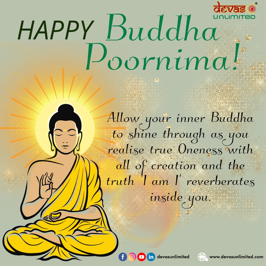 DevasUnlimited's tweet photo. Happy #BuddhaPoornima🌕 
Buddha preached that pain and sorrow are all creations and illusions of one’s thoughts and that pain and sorrow could be eliminated by understanding the inner meaning of life. 🧘 https://t.co/N5KuWHRKcA