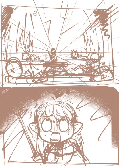 久々に趣味絵(やらかし2コマ漫画 