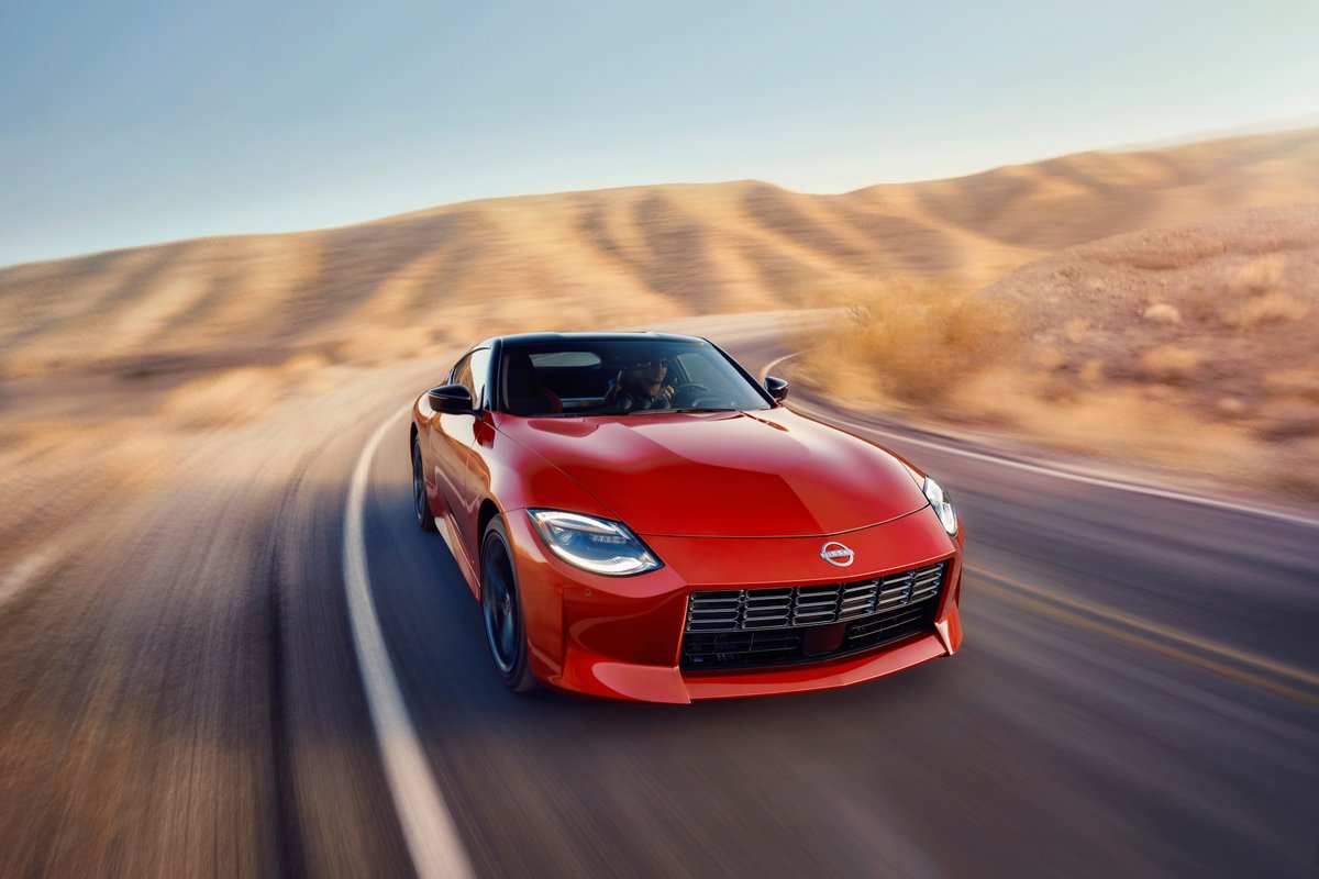 CARandDRIVER's tweet photo. 2023 @Nissan Z First Drive: Z, OMG! https://t.co/3oWuNWCAKr https://t.co/oKKo1MCkii