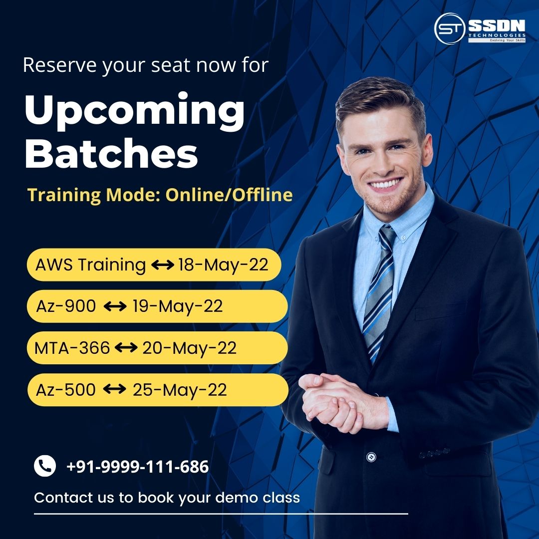 ssdntechnologie's tweet photo. Book your seat for upcoming batches delivered by Top-Rated Instructors. Register now to know more: https://t.co/Bm48pKKPlD
#upcomingbatch #onlineclasses #CLASSROOMTRAINING #awstraining #AzureTraining #mtatraining #ssdntechnologies https://t.co/dEm51fOd8U