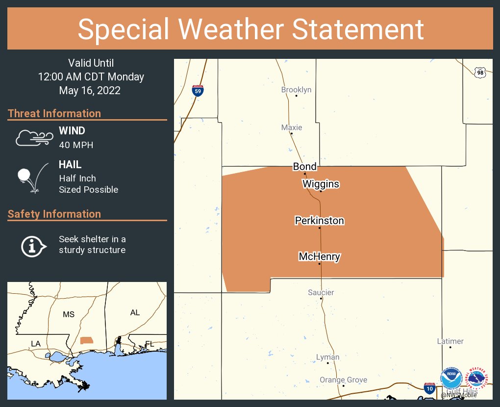 NWS Mobile on Twitter "A special weather statement has been issued for