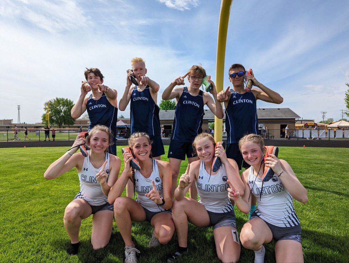 CJSHS_Track's tweet photo. 🚨 Conference Champ Alert 🚨 

🏃4x800m Relay🏃
⚡️8:41.60⚡️
🥇@jost_ho 🇩🇪
🥇Cody Sullivan
🥇@hunnerg0414 
🥇@QuinnMccabe 

🏃‍♀️4x800m Relay🏃‍♀️
⚡️10:51.07
🥇Ava Mueller
🥇Hannah Hahn
🥇Emma Maly
🥇@paige_damman 

#FeedTheCougs

@clintonwischool 
@Gambl20 
@CoachWeck https://t.co/KBmM7dgLmG