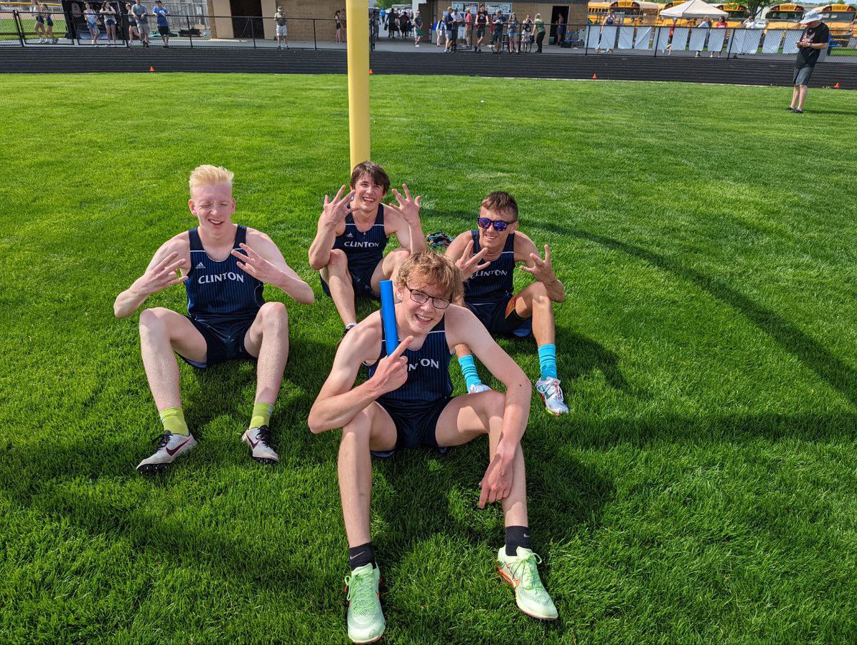 CJSHS_Track's tweet photo. 🚨 Conference Champ Alert 🚨 

🏃4x800m Relay🏃
⚡️8:41.60⚡️
🥇@jost_ho 🇩🇪
🥇Cody Sullivan
🥇@hunnerg0414 
🥇@QuinnMccabe 

🏃‍♀️4x800m Relay🏃‍♀️
⚡️10:51.07
🥇Ava Mueller
🥇Hannah Hahn
🥇Emma Maly
🥇@paige_damman 

#FeedTheCougs

@clintonwischool 
@Gambl20 
@CoachWeck https://t.co/KBmM7dgLmG