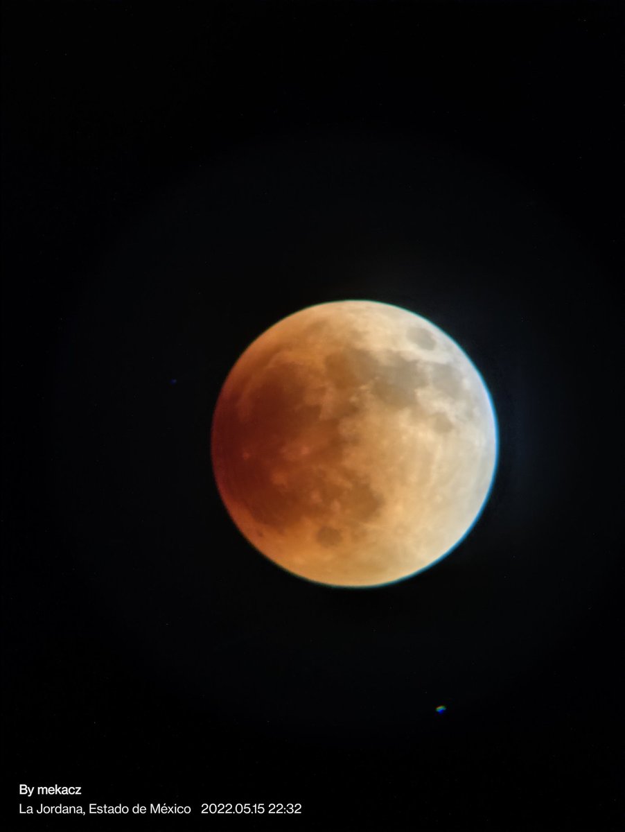 mekacz's tweet photo. @jmatuk #eclipse #luna #sinfiltro #eclipselunar
Telecope: celestron travel scope 70
Phone camera: OnePlus 9 Pro. Hasselblad Color Calibration https://t.co/3hDp87h8S9