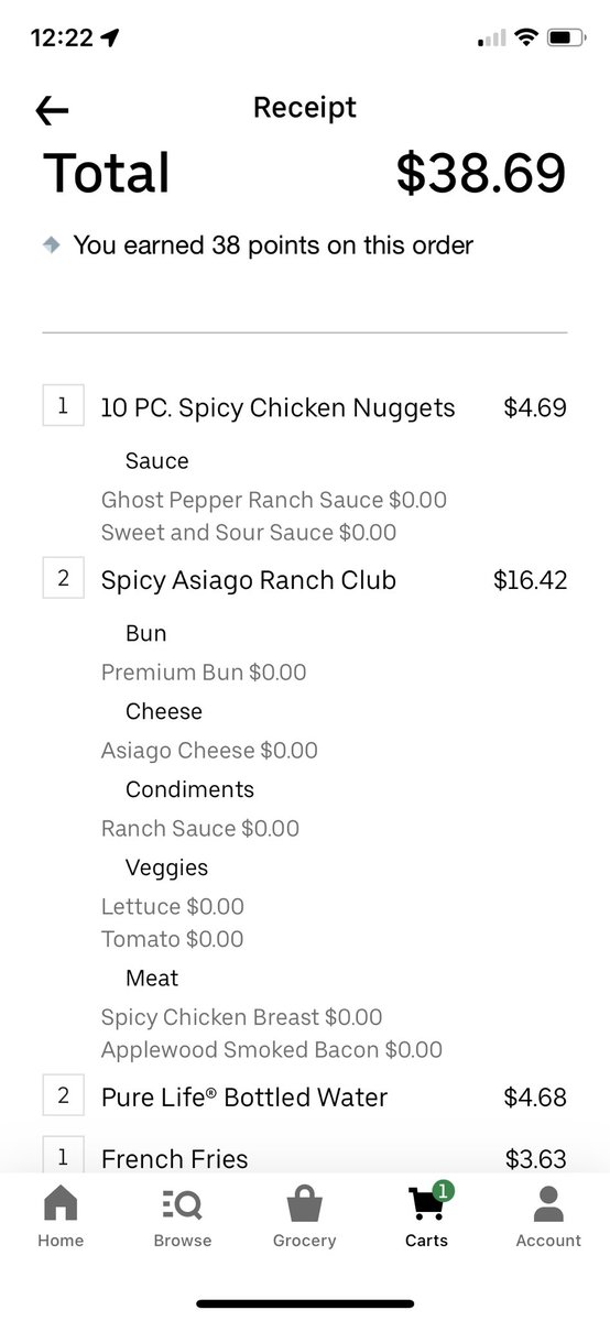 TooFeet1's tweet photo. Gotta love how @UberEats literally just steals money from people. Charging more per item than the store is actually charging, plus their government fees, plus delivery fee, then they want a tip? https://t.co/WqYhcAR2k0