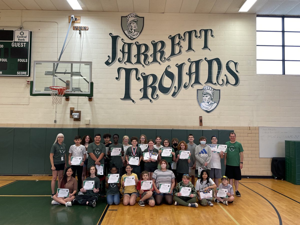 CoachMcDonald_'s tweet photo. Congrats to the Jarrett Archery Team for an outstanding season!  A special shout out to our state qualifiers, All City Champions, and NASP Academic Archers! #JarrettPride ⁦@JarrettTrojans⁩ https://t.co/LbM6Q2ZPDK