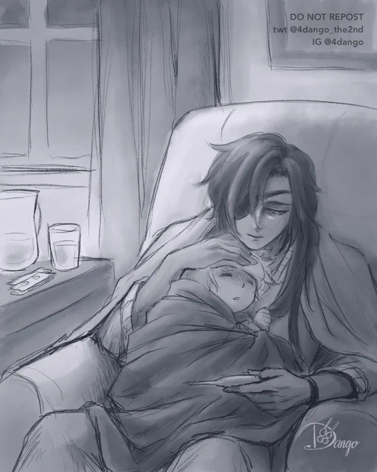 The boys get sick

A long time ago Crepus used to do the same for Diluc and Kaeya too when they were sick little boys 