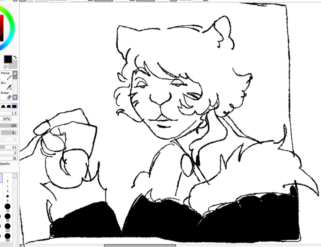havent drawn yshtola since the ballsacks touch water thing i think