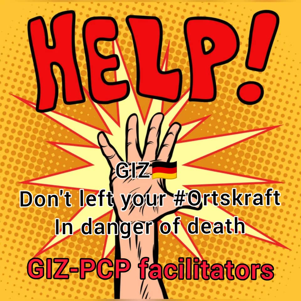 ahmad_amanzai's tweet photo. @Lenya_U_ @giz_gmbh Is the 🇩🇪Government aware of the current situation of its local staff GIZ-PCP-Facilitators in AFG🇦🇫 or not? if they knows, so why they are silent,why no acceptance,why PCP are not included in the evacuation process.The lives of all PCP Employees are in danger @giz_gmbh @BMZ_Bund https://t.co/4wkDzDUdh1