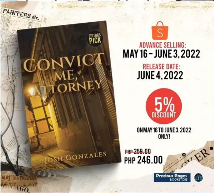 TheUnveilers's tweet photo. CONVICT ME, ATTORNEY by Veilofthedark REPRINT ⚖️

Advance Selling
May 16-June 3, 2022

Release 
June 4, 2022

Price: 259 https://t.co/OV9g3ZLNPy