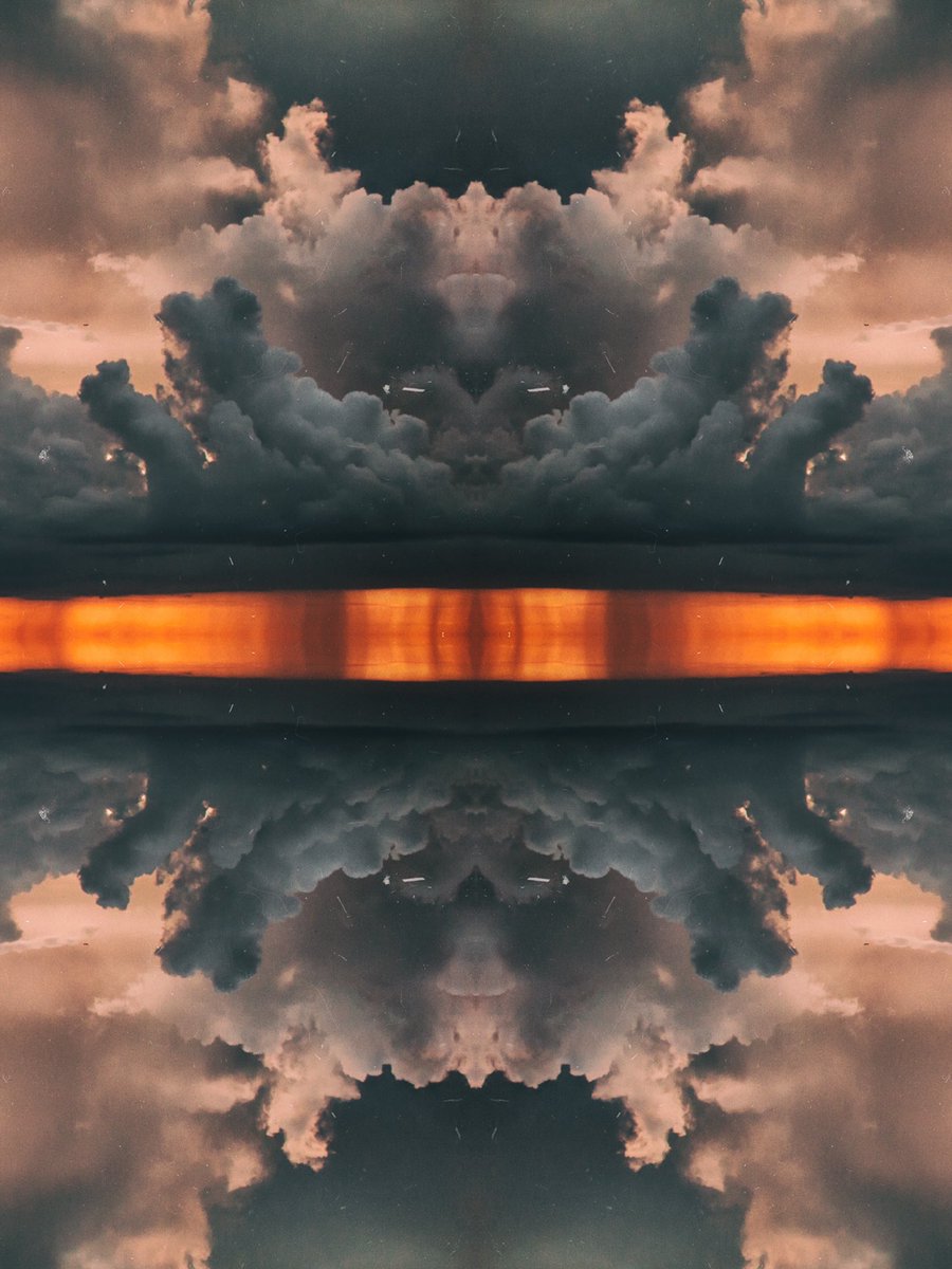 Eye of the storm ⛈ 🌅 #clouds #sunset #photography #rain #wx #NFT #nftphotography #DigitalPhotography #mirror #SymmetrySunday #symmetry