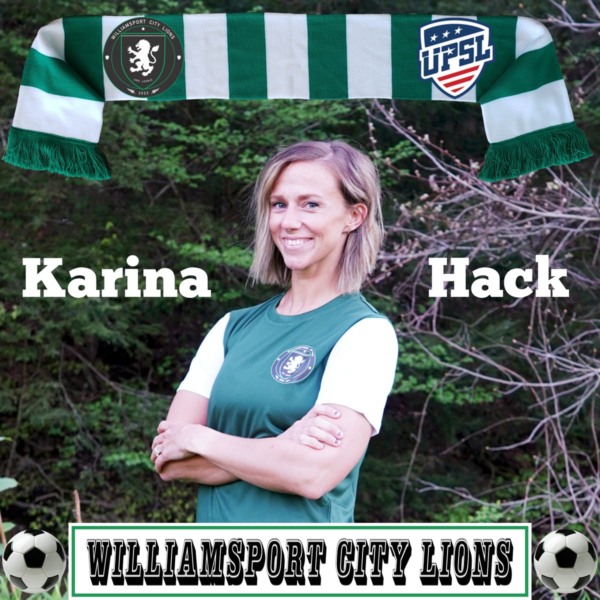 CityLionsSC's tweet photo. Williamsport City Lions are pleased to
announce the signing of Karina Hack!
Hack will be a member of the Williamsport City Lions
Women’s Squad, this spring.
#CorLeonis #HeartofaLion #UPSL https://t.co/U3ASXwjaVV
