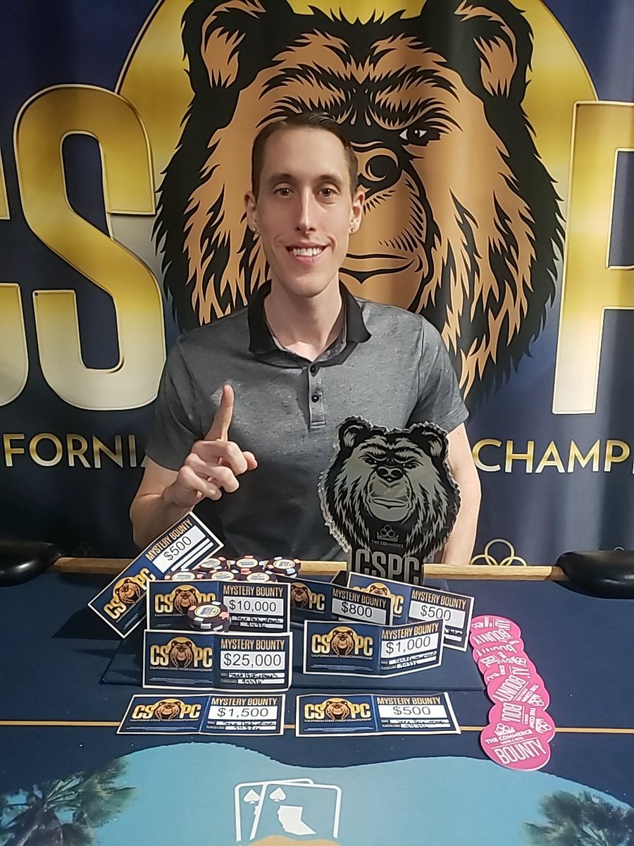 Mystery Bounty Winner <a href="/CommerceCasino/">The Commerce Casino & Hotel</a> is @seanithkong taking home $33,365 (4 way chop) + $39,800 in bounties for a grand total of $73,165+ Bear trophy. He also pulled the $25K Bounty. Congratulations!!
