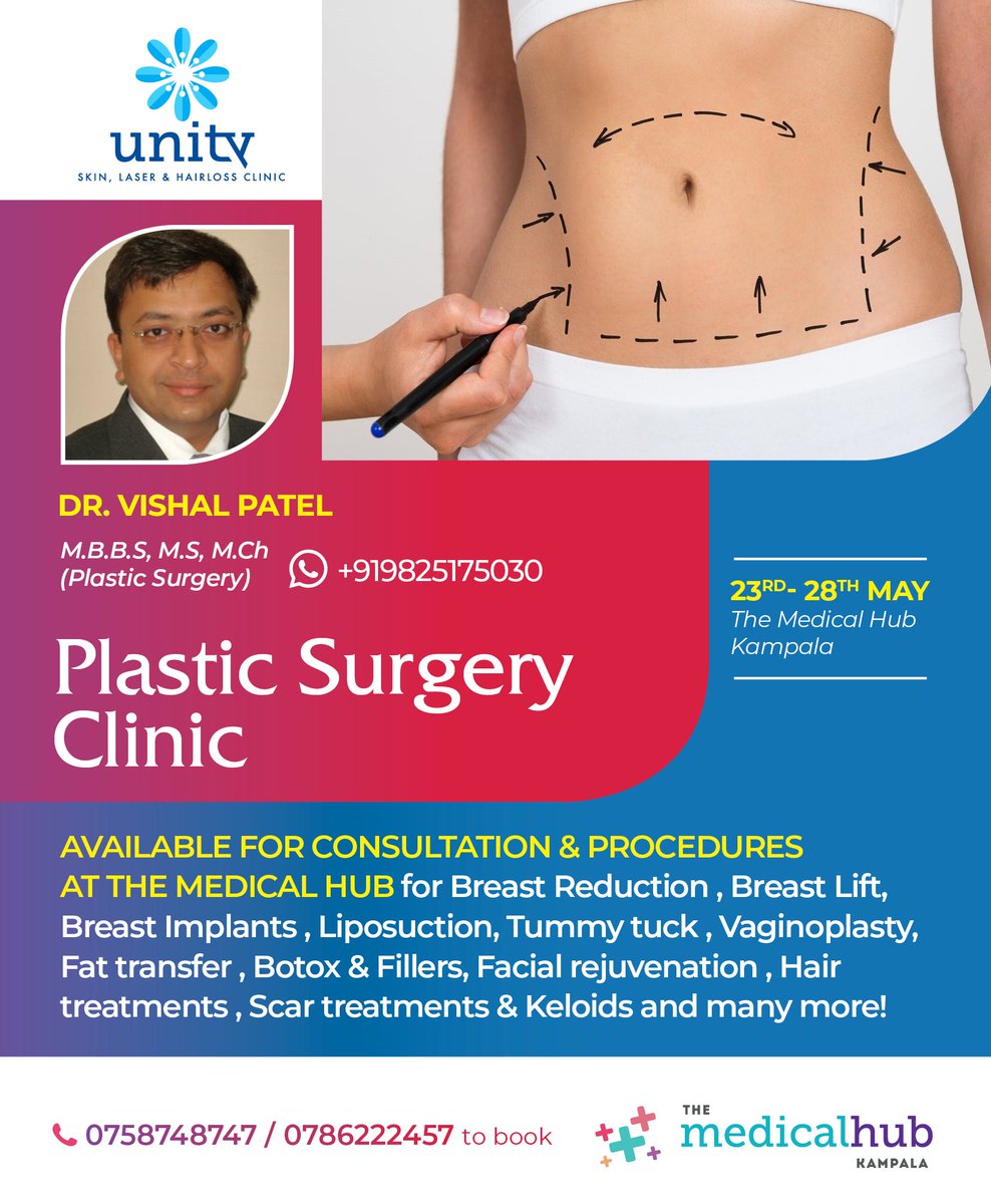 MedicalHubCare's tweet photo. Our Plastic Surgery Clinic by Dr. Vishal Patel, a cosmetic surgeon will start on 23rd - 28th May. He is available for consultation and procedures below at the Medical Hub Branch. #plasticsurgeryclinic https://t.co/2PtrrRuHNk