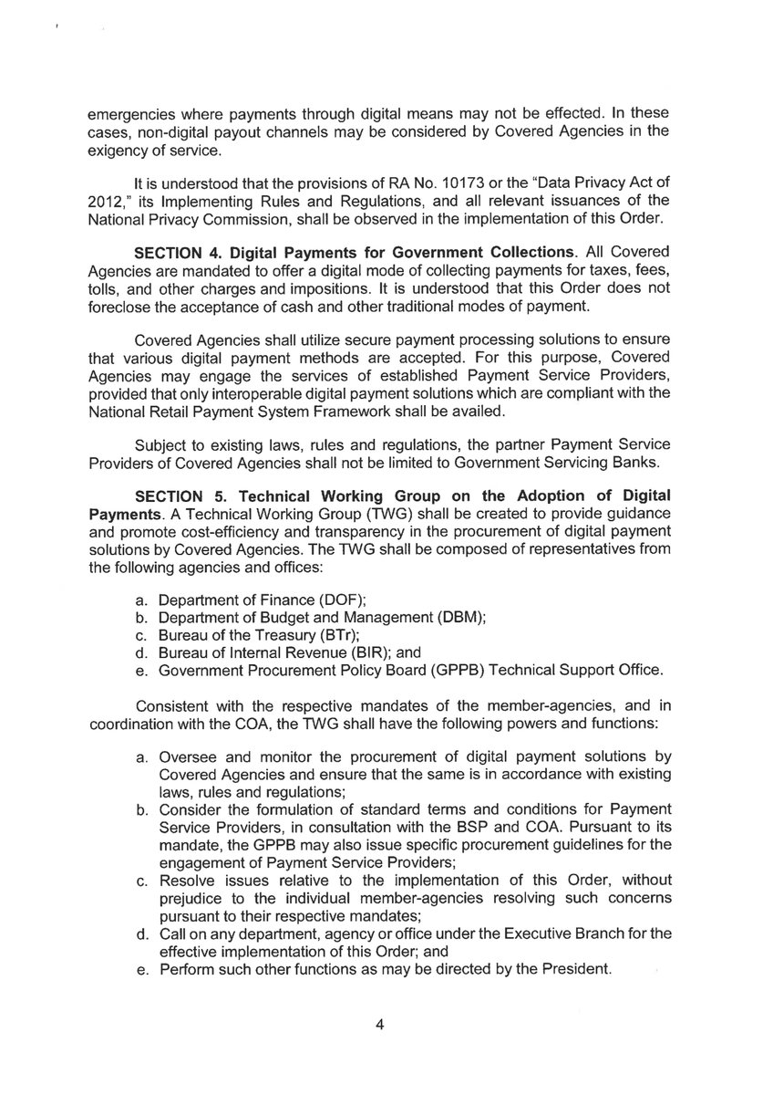 newswatchplusph's tweet image. President Duterte signs an executive order requiring the government to use digital payment methods to release funds and collect dues (1/2) 

Read the story: bit.ly/3wgMizi